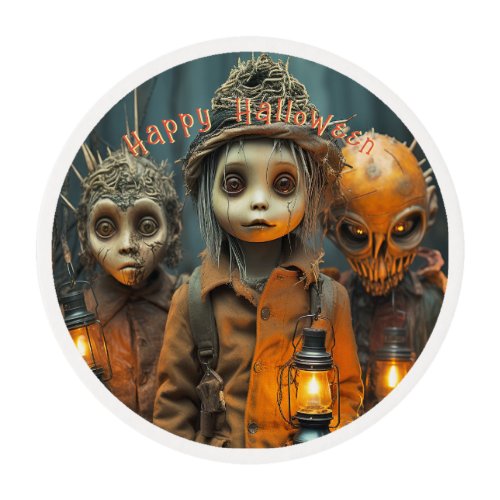 Scary Creepy Halloween Kids Edible Frosting Rounds