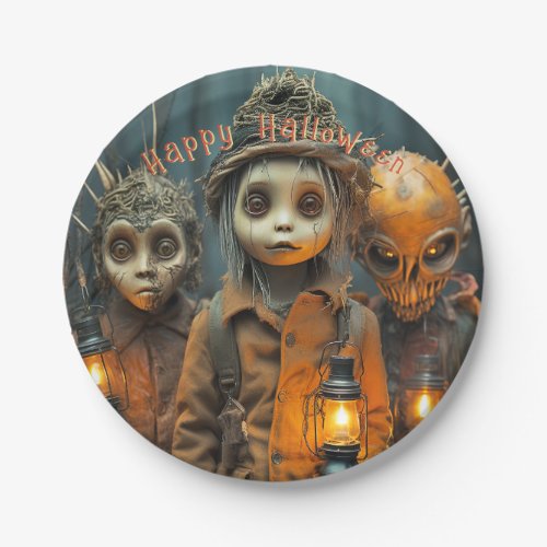 Scary Creepy Halloween Kids Paper Plates