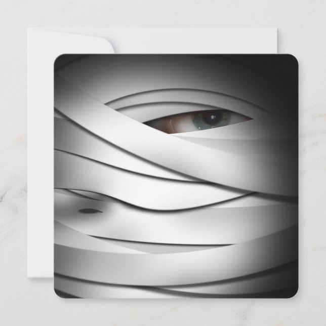 Scary Creepy Halloween Mummy Invitation (Front)