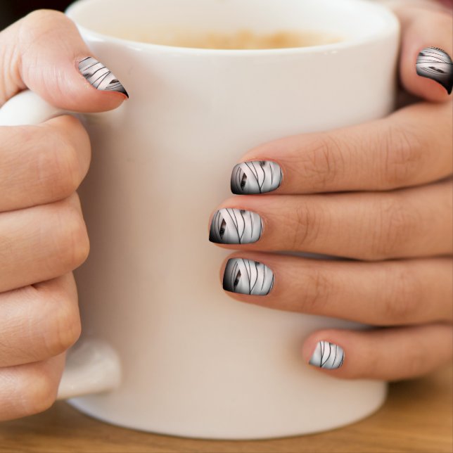 Scary Creepy Halloween One Eyed Mummy Minx Nail Wraps (Insitu - Mug)