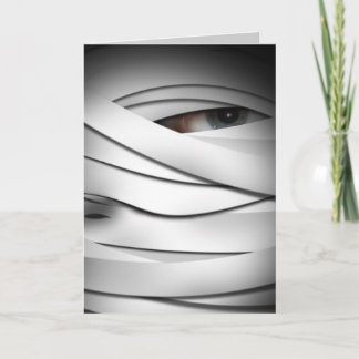 Scary Creepy One Eyed Halloween Mummy Card
