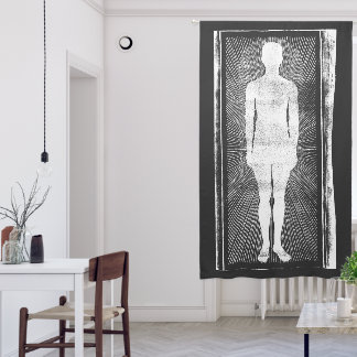 Scary Curtain! Abstract Man Curtain
