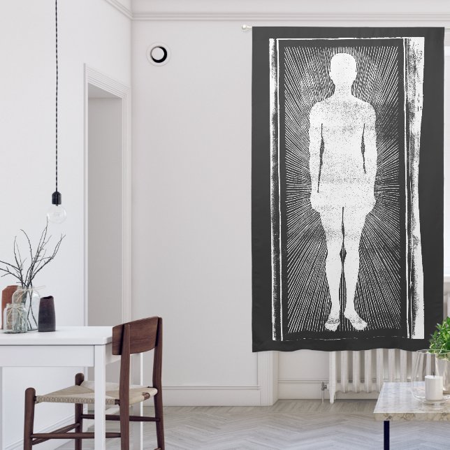 Scary Curtain! Abstract Man Curtain (Living Room)