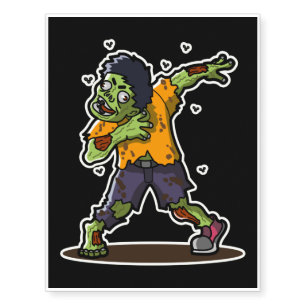 Scary Dabbing Zombie Trick or Treat Halloween Temporary Tattoos