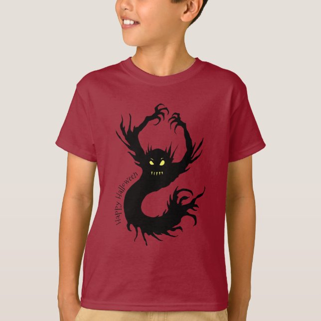 Scary Demon Creature Halloween T-Shirt (Front)