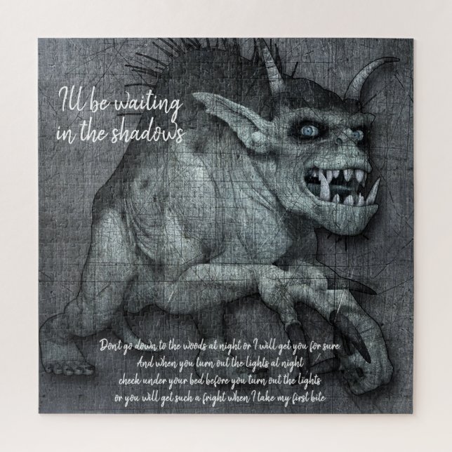 Scary Demon Monster Halloween Jigsaw Puzzle (Vertical)