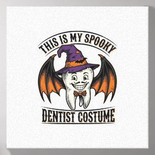 Scary Dentist Costume Halloween Dental Shirt Art_1 Canvas Photo Tile