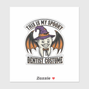 Scary Dentist Costume Halloween Dental Shirt Art_1 Sticker