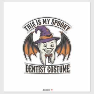 Scary Dentist Costume Halloween Dental Shirt Art_1 Sticker