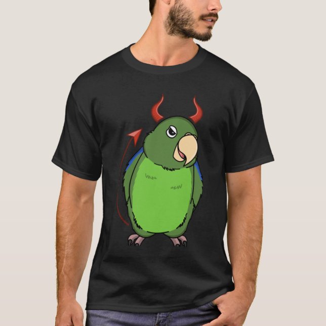 Scary Devil Costume Parrot I Green Parrotlet T-Shirt (Front)