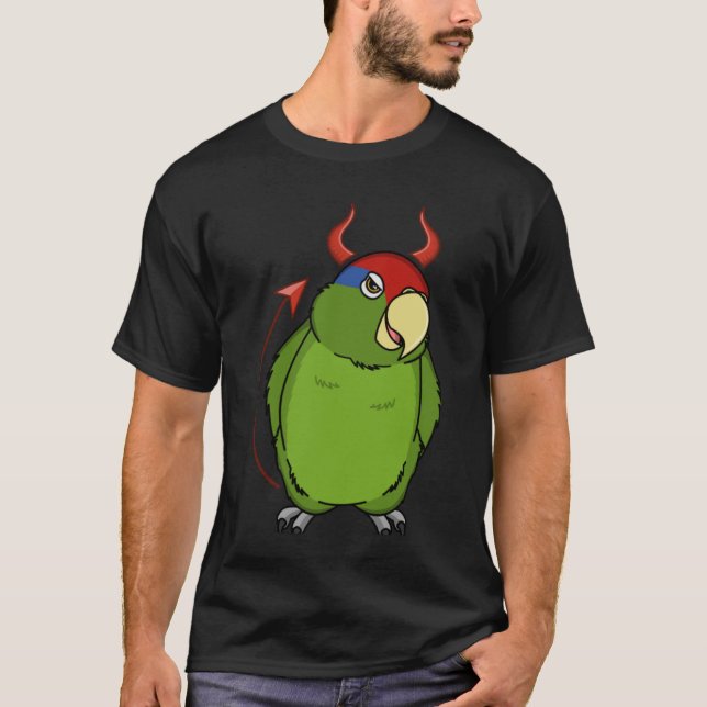 Scary Devil Costume Parrot I Mexican Red headed Am T-Shirt (Front)