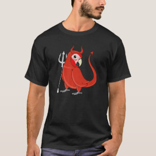 Scary Devil Costume Parrot I Scarlet Macaw T-Shirt