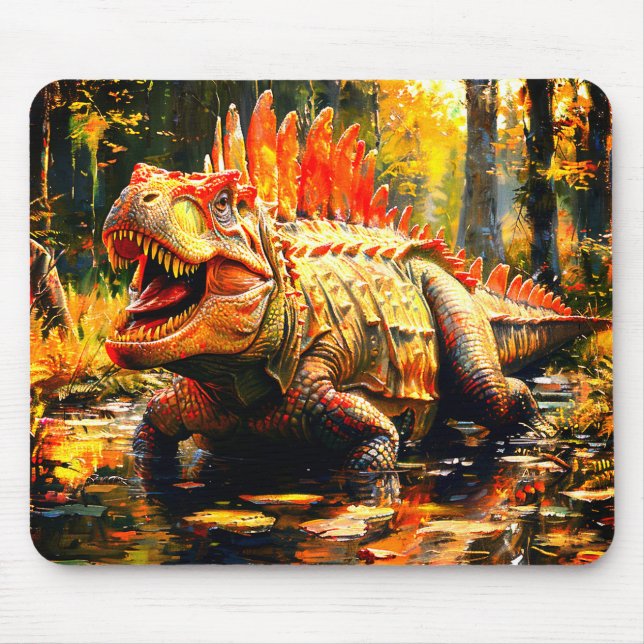 Scary Dinosaur Mouse Pad (Front)