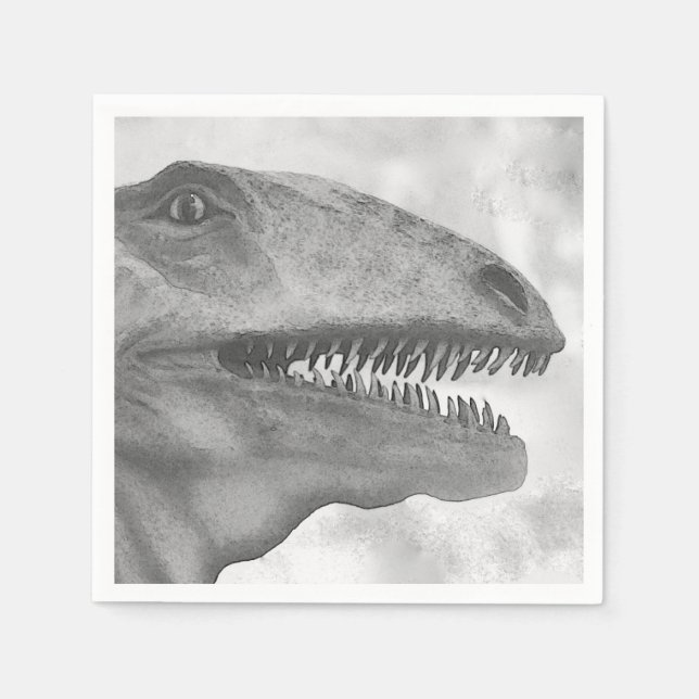 Scary Dinosaur Paper Napkins (Front)