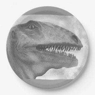 Scary Dinosaur Paper Plates