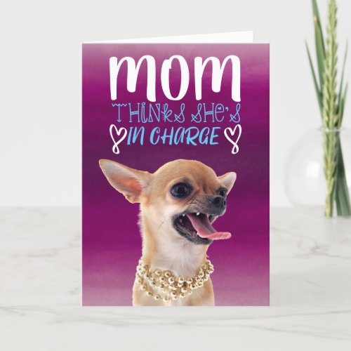 Scary Dog Personalized Mothers Day Card
