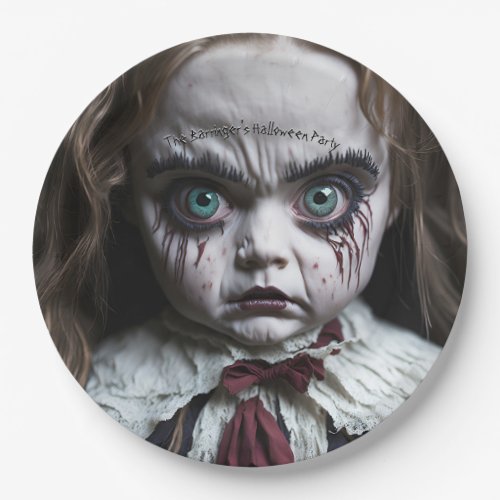 Scary Dolly Freaky Creepy Costume Party Halloween Paper Plates