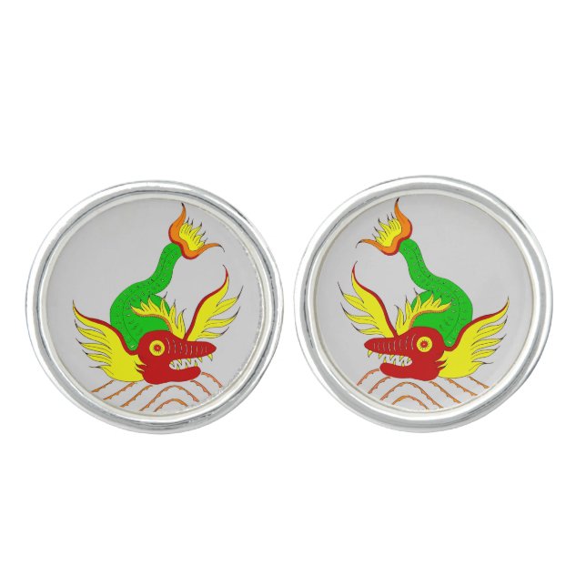 scary dragon cufflinks (Front)
