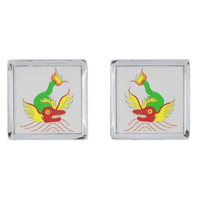 scary dragon cufflinks (Front)