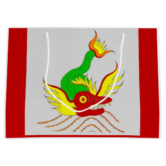 scary dragon large gift bag