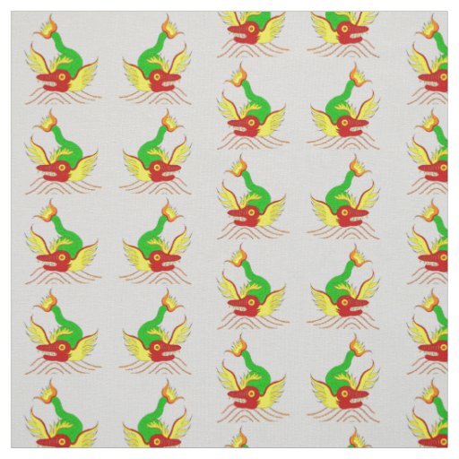 scary dragon print fabric