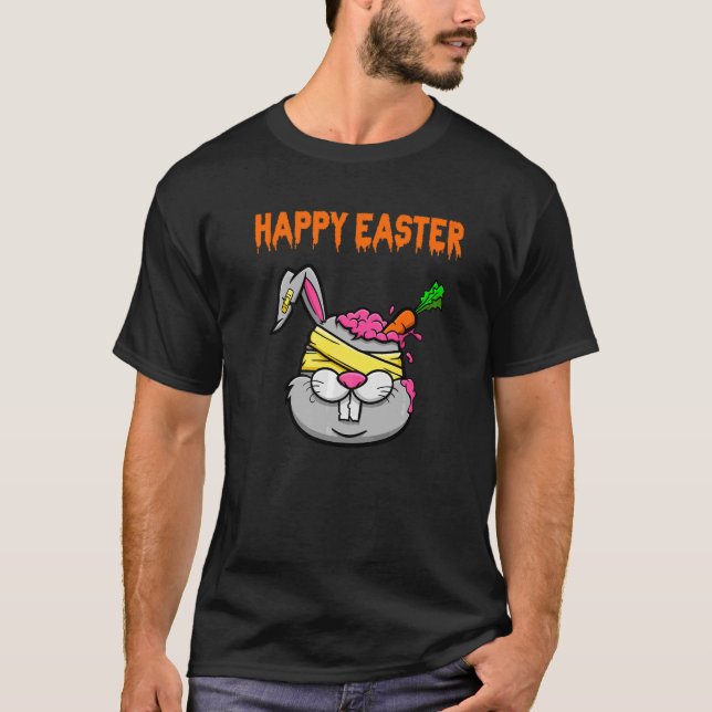 Scary Easter Bunny Costume Zombie Bunny Eggs Hunti T-Shirt (Front)