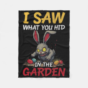 Scary Easter Bunny Creepy Rabbit Horror Gothic Egg Fleece Blanket