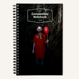 Scary Evil Clown Horror Notebook