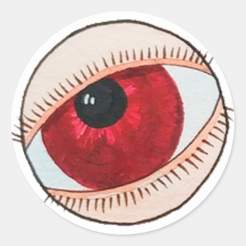 Scary Eyeball Eye Ball Halloween scary Classic Round Sticker