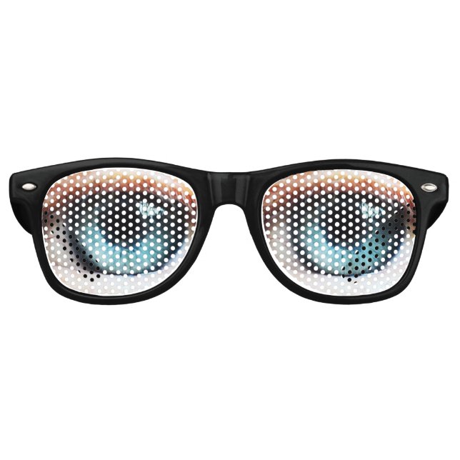 Scary Eyeball & Halloween Blue Eye /spooky zombie Retro Sunglasses (Front)