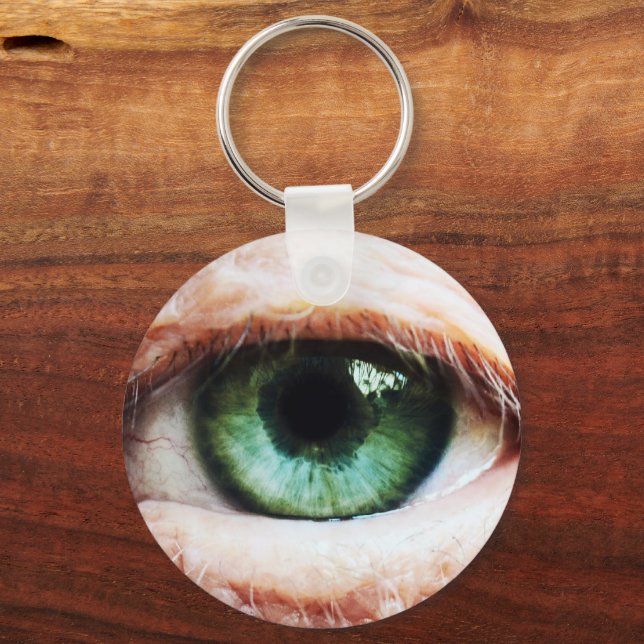 Scary Eyeball & Halloween Green Eye /spooky zombie Keychain (Front)