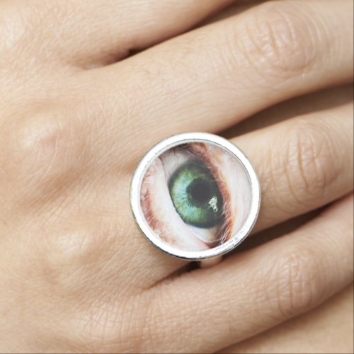 Scary Eyeball  Halloween Green Eye spooky zombie Ring