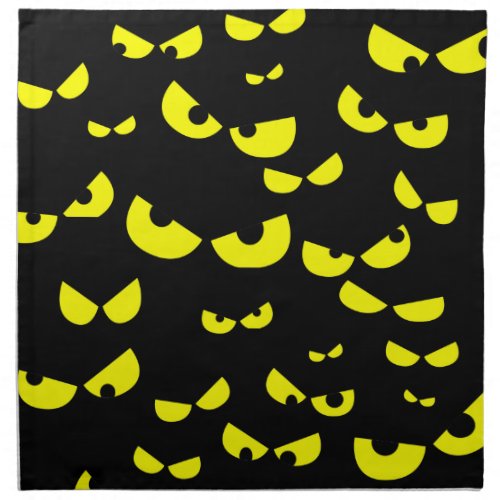 Scary eyes clothes napkin set for Halloween party