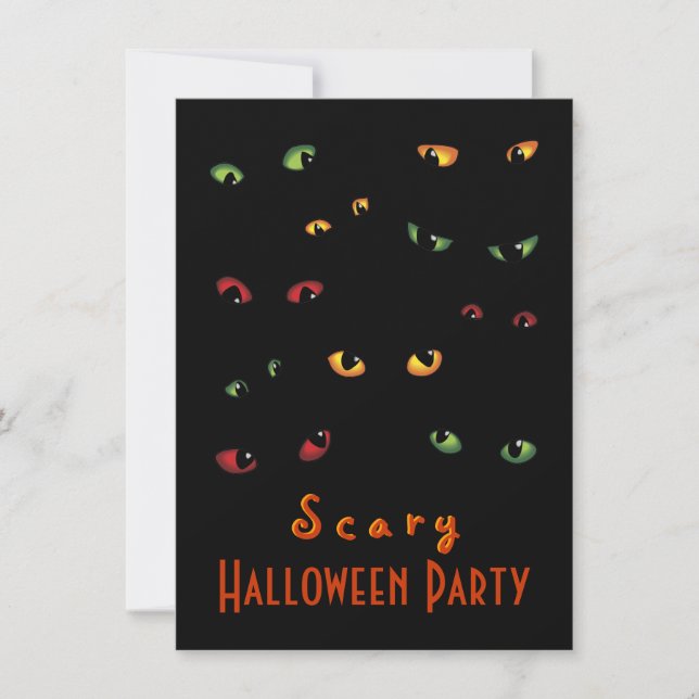 Scary Eyes Halloween Party Invitations (Front)
