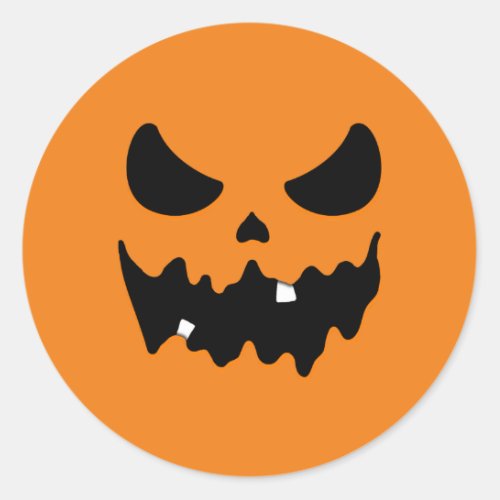 Scary Face Classic Round Sticker