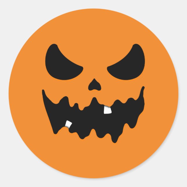 Scary Face Classic Round Sticker (Front)