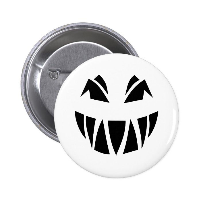 Scary face pins