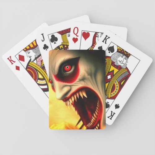 Scary Face Playing Cards