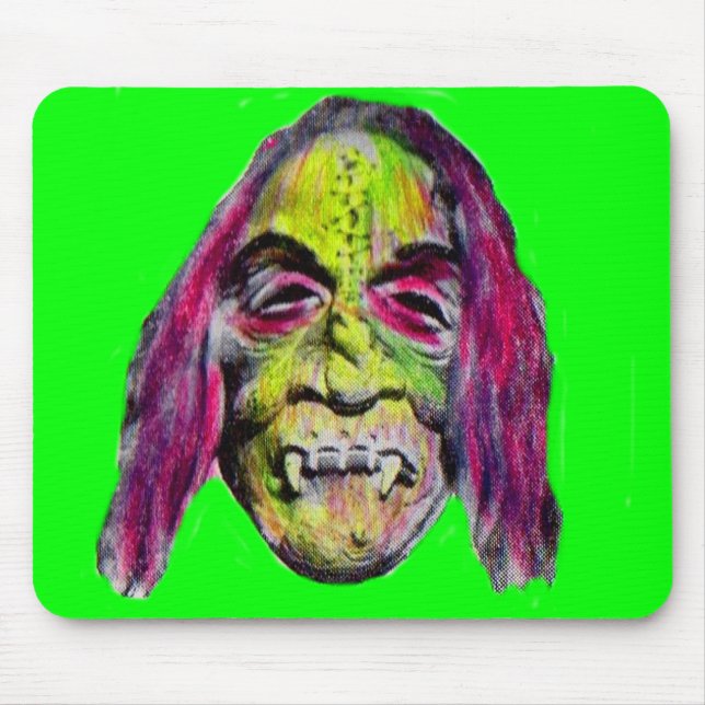 scary fiendish horror monster portrait mouse pad (Front)