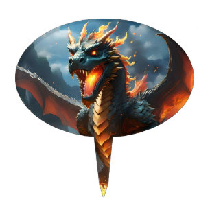 Scary Fire Dragon, Cake Topper