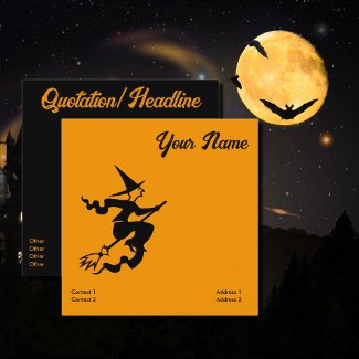 scary flying witch
