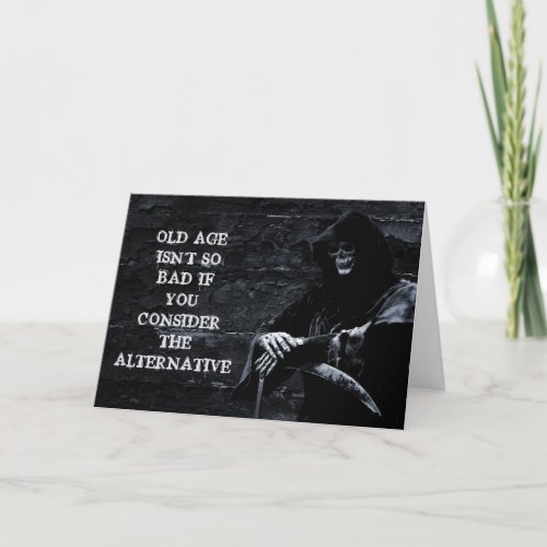 Scary Funny Grim Reaper Birthday Card