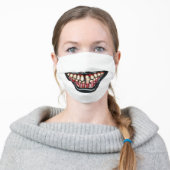 Scary Funny Mouth Adult Cloth Face Mask (Worn)