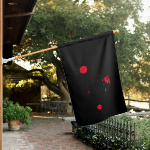 Scary funny red dripping blood spooky Halloween House Flag