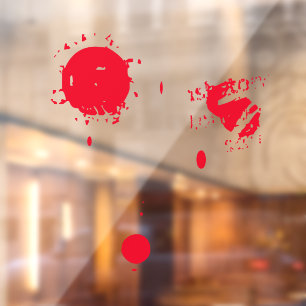 Scary funny red dripping blood spooky Halloween Window Cling