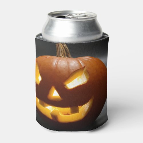 Scary Gap Tooth Halloween pumpkin Can Cooler