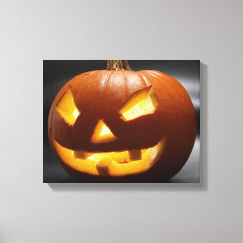 Scary Gap Tooth Halloween pumpkin Canvas Print