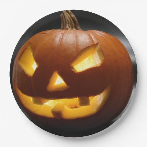 Scary Gap Tooth Halloween pumpkin Paper Plates