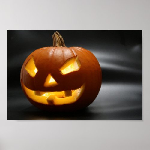 Scary Gap Tooth Halloween pumpkin Poster