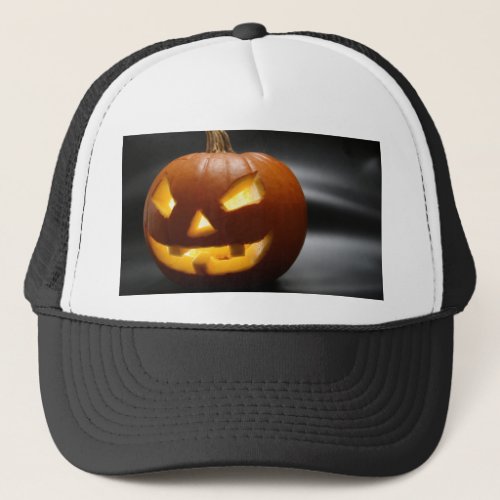 Scary Gap Tooth Halloween pumpkin Trucker Hat